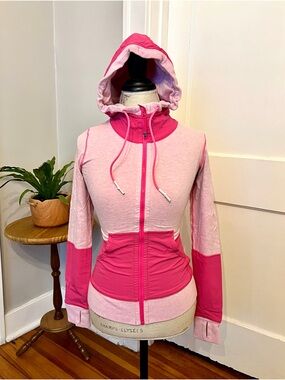 LululemonTwo-Tone  Pink Hooded Zip Jacket